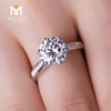 Anello da sposa in oro bianco moissanite 3 carati da donna