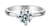 Messi Gemme 1 Carat D Color Moissanite Diamond Wedding 925 sterling sterling anelli per le donne