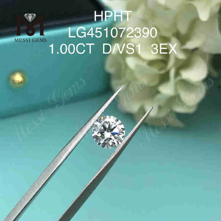 1.00CT D VS diamante creato in laboratorio 3EX HPHT diamanti sintetici sciolti