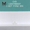 1,10 carati F VS2 Diamanti rotondi BRILLIANT EX Cut HPHT lab