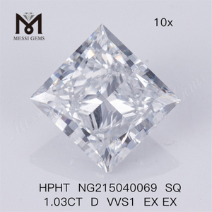 HPHT SQ 1.03CT D VS1 EX EX Pietra diamantata coltivata in laboratorio