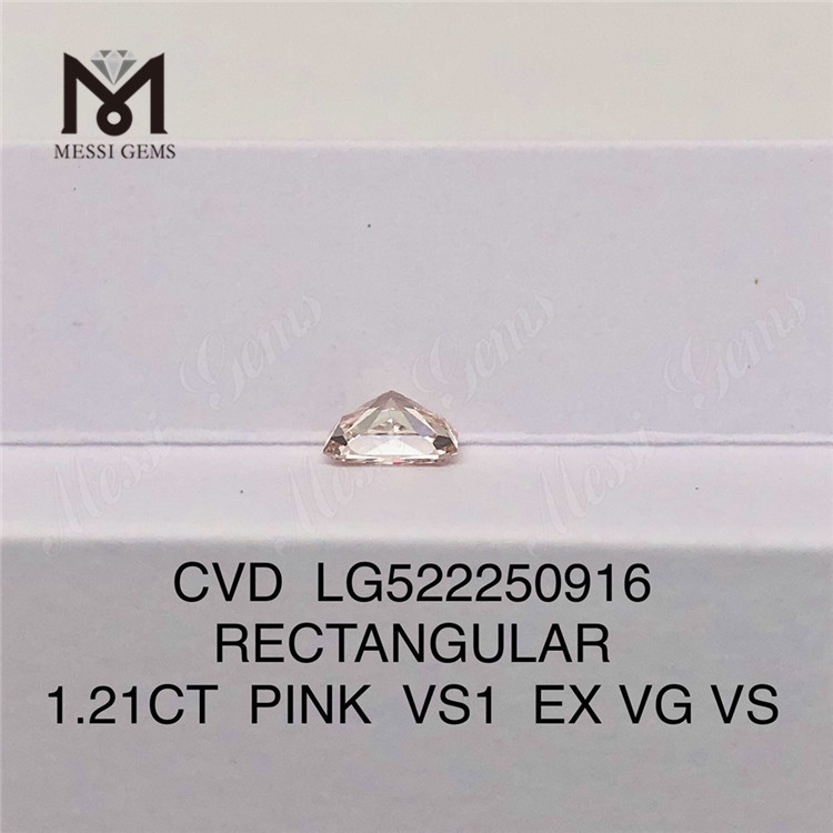 1.21CT RETTANGOLARE ROSA VS1 EX VG VS CVD diamanti rosa cresciuti in laboratorio LG522250916