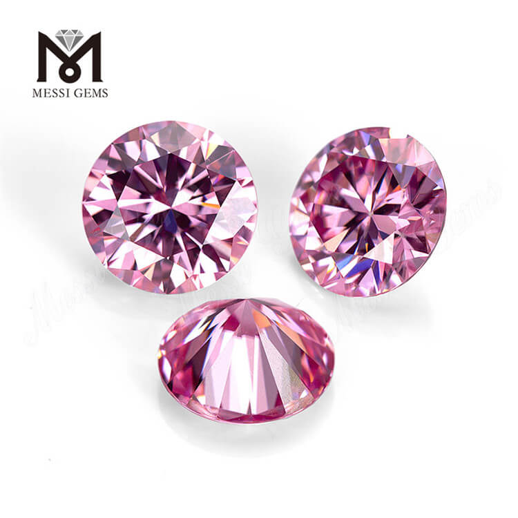 Certificato GRA Pietra preziosa tonda di forma rotonda della Moisonite rosa di prezzi all'ingrosso di alta qualità 1Carat per gioielli