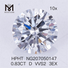 HPHT 0.83CT D VVS2 prezzo all\'ingrosso 3EX Lab Diamonds 