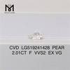 2.01CT F VVS2 EX VG CVD Pera Lab Diamanti
