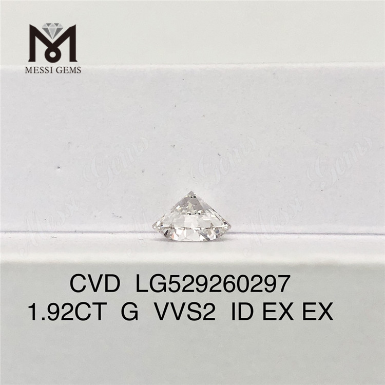1.92ct G loose lab diamond sale vvs round ID lab creato diamante 1.5 carati in vendita