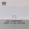 1,09 ct VS Diamante rotondo creato da laboratorio Diamante bianco da laboratorio CVD in vendita