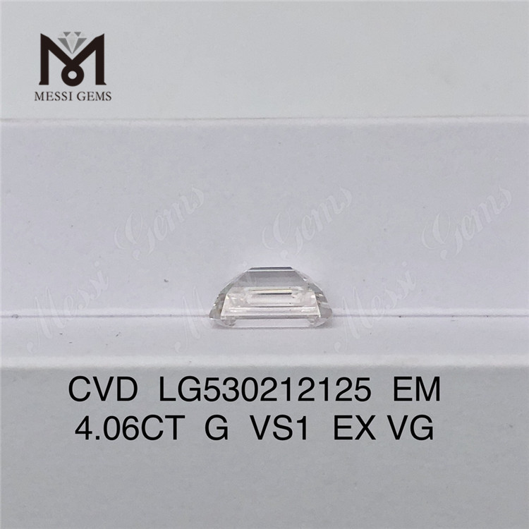 4.06ct G cvd diamond VS1 EMERALD CUT diamante coltivato in laboratorio in vendita