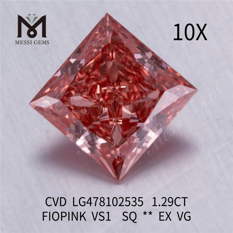 1.29CT FIOPINK VS1 diamanti creati in laboratorio all'ingrosso CVD LG478102535