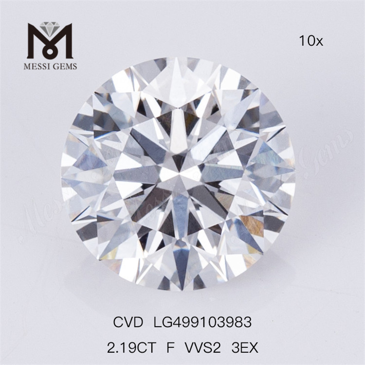 2.19CT F VVS2 3EX diamante coltivato in laboratorio CVD