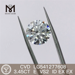 3.45CT E diamante da laboratorio sciolto forma rotonda cvd diamante da laboratorio in vendita
