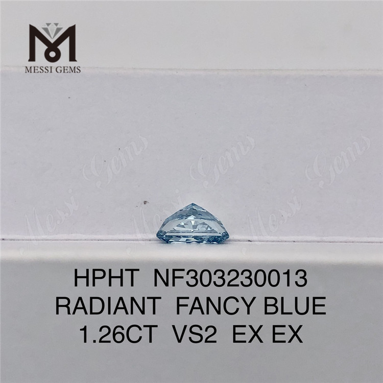 1.26CT VS2 RADIANT FANCY BLUE diamante coltivato in laboratorio all\'ingrosso HPHT NF303230013 
