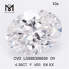 4.35CT F VS1 EX EX OV diamante cvd più grande CVD LG585306639