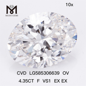 4.35CT F VS1 EX EX OV diamante cvd più grande CVD LG585306639