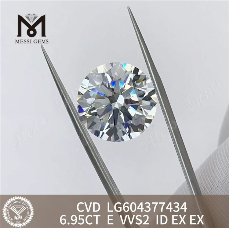 6.95CT E VVS2 ID EX EX CVD Diamanti coltivati ​​in laboratorio LG604377434 Senza le miniere丨Messigems 