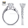 Anello con diamanti in vero oro 18 carati Fedi nuziali moderne da donna dal design personalizzato