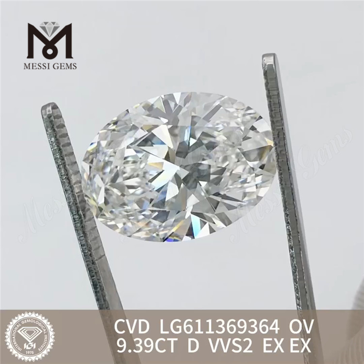 Diamanti creati in laboratorio da 9,39CT OV D VVS2 LG611369364丨Messigems