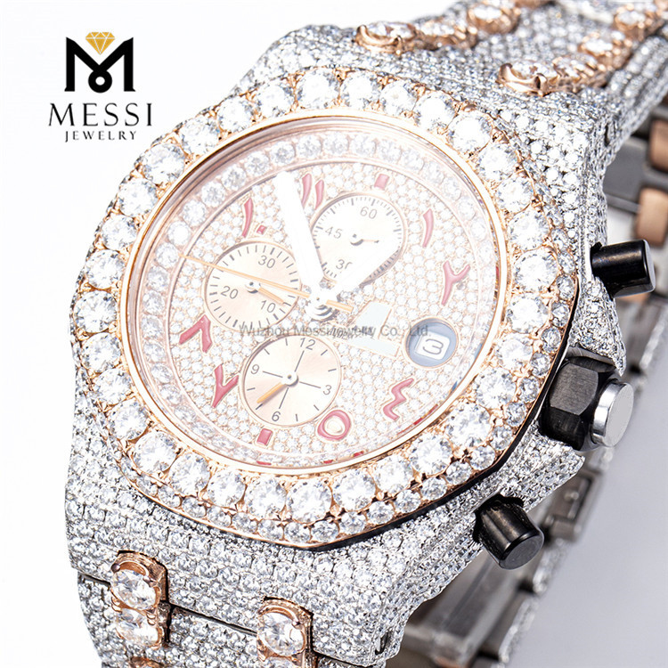 Orologio Moissanite sofisticato ed elegante da uomo