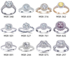 Anello Halo per gioielli di moda da donna con diamante da laboratorio personalizzato in oro 14 carati da 1 ct