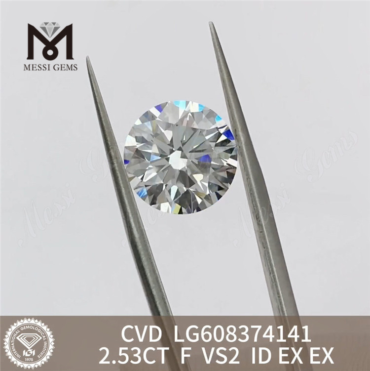 2.53CT F VS2 EX Cvd Lab Grown Diamond Etico Durevole e Brillante come i diamanti estratti丨Messigems LG608374141