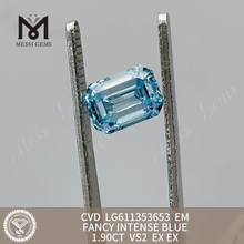 1.90CT VS2 EM FANCY INTENSE BLUE diamanti sfusi coltivati ​​in laboratorio all'ingrosso丨Messigems CVD LG611353653 