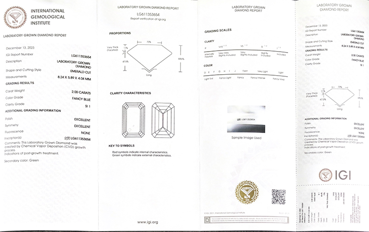 Prezzo del diamante cvd da 2 ct al carato