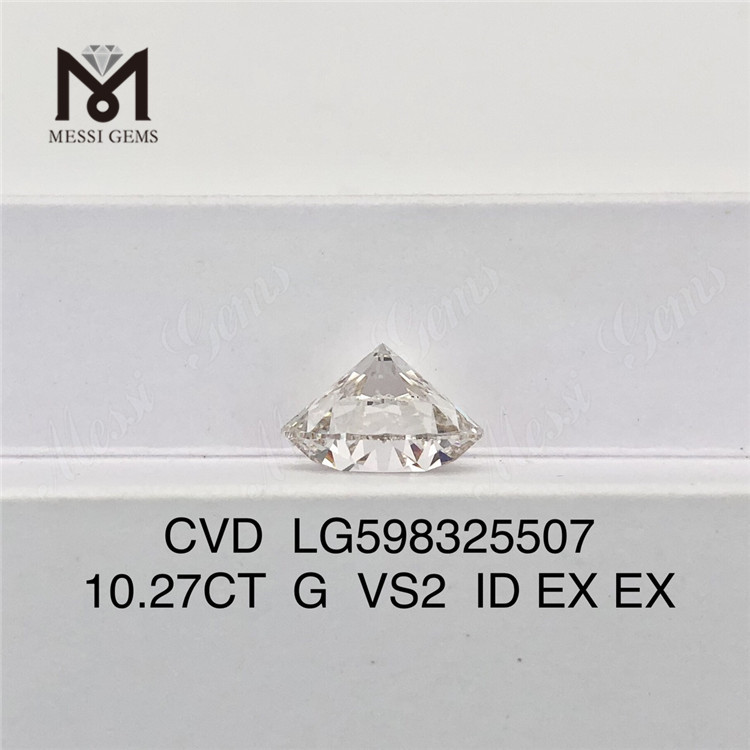 10.27CT G VS2 ID EX EX Diamanti artificiali in grandi quantità di qualità e valore CVD LG598325507丨Messigems