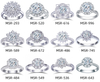Anelli Elegance stile Halo da 1 ct Diamanti creati da IGI Lab
