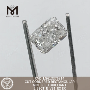 2,98CT TAGLIO RETTANGOLARE E VS1 CVD LG613376314