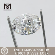 7.30CT Diamond Lab OV VVS2 D colore CVD LG605348950丨Messigems