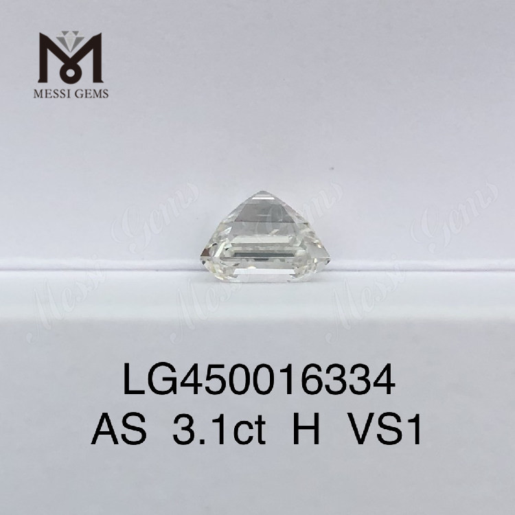 Diamante Asscher coltivato in laboratorio da 3,10 ct AS CUT H VS1