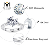 Anello da sposa in oro bianco moissanite 3 carati da donna
