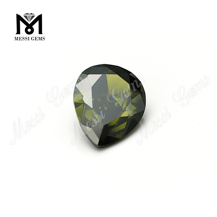 Taglio a pera 8x12mm Zirconia cubica verde oliva di alta qualità in pietre preziose sciolte