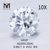 0.80CT D rotondo VVS lab diamond 3EX diamanti coltivati ​​in laboratorio all\'ingrosso