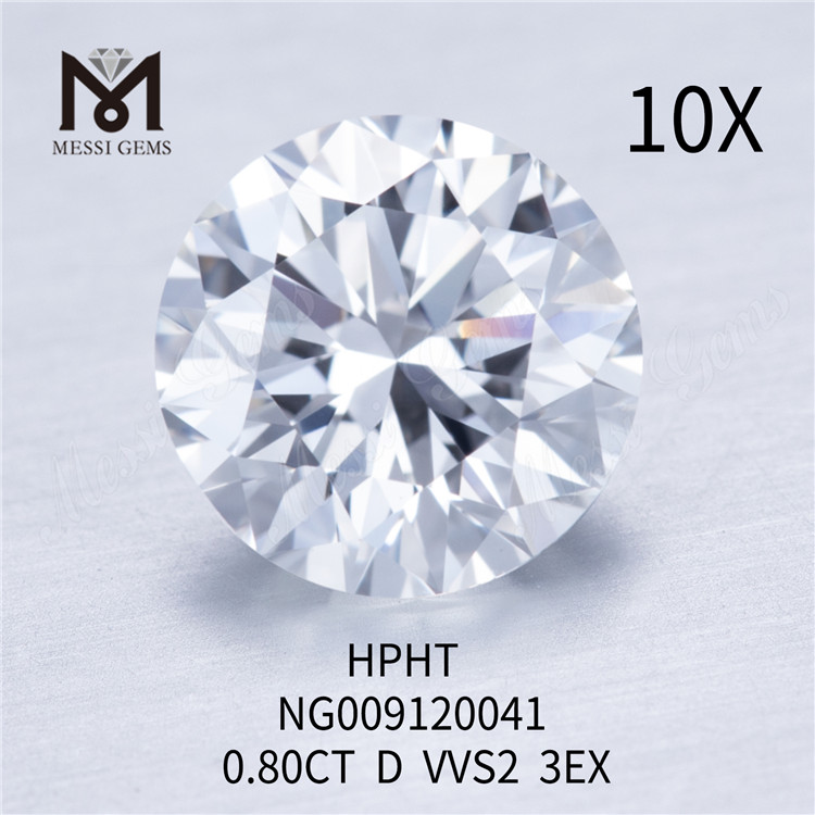 0.80CT D rotondo VVS lab diamond 3EX diamanti coltivati ​​in laboratorio all'ingrosso