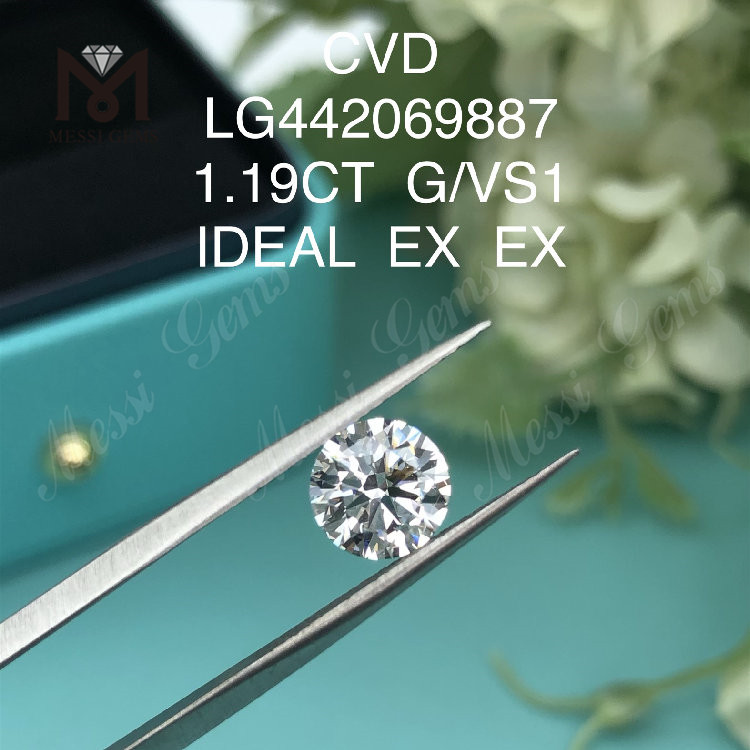 1,19 carati g VS1 Diamante da laboratorio IDEAL Cut Grade Round da 1 ct
