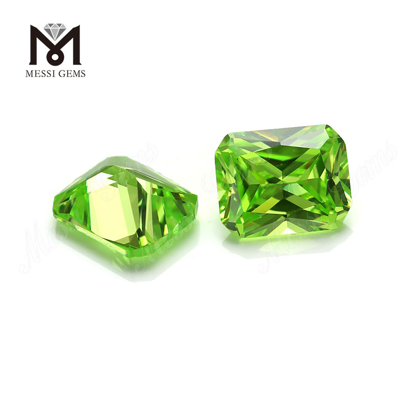 fabbrica verde mela ottagono sytnetic cubic zirconia sciolto cz pietra