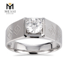 Anello da uomo fashion moissanite in oro bianco 1 carato