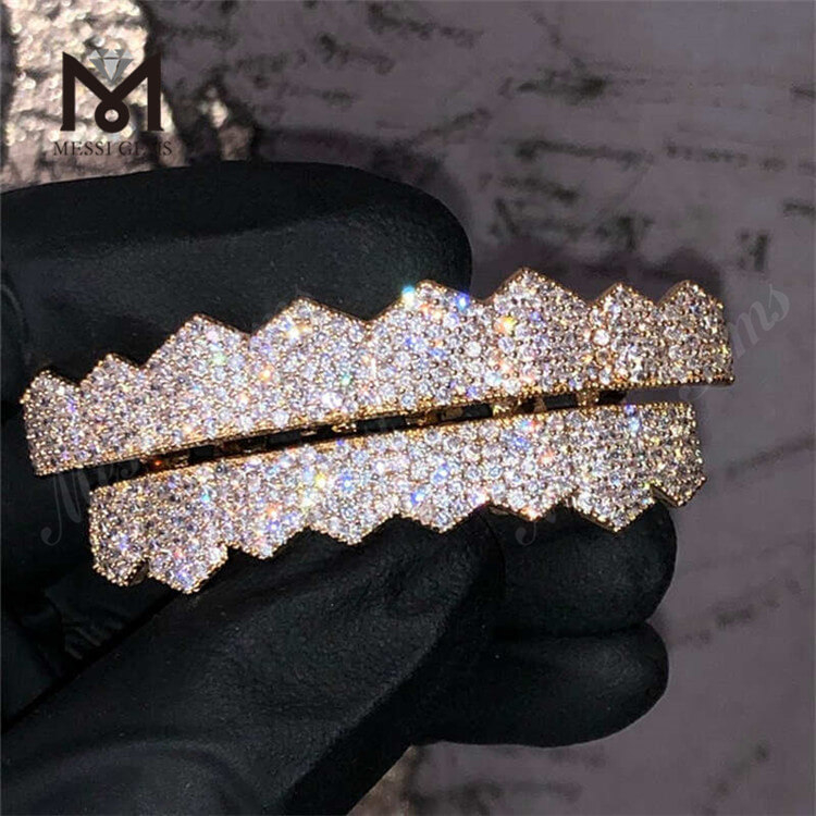 Grillz per denti in oro 18k Grillz per denti di diamante Moissanite