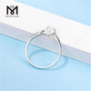 Anello in moissanite per gioielli da donna Anello in argento sterling 925 con placcatura in oro bianco 14k