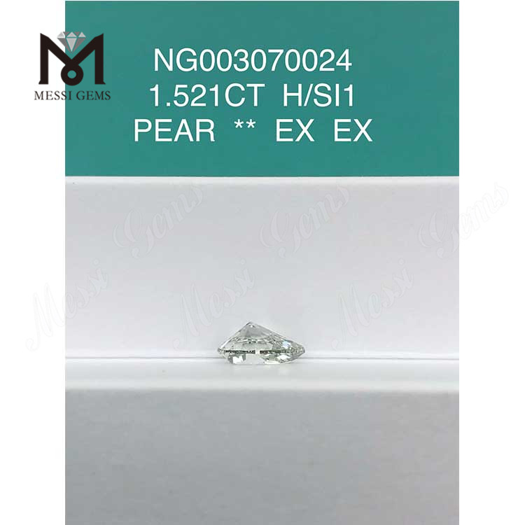 H SI1 PERA diamanti coltivati ​​in laboratorio 1.521 ct