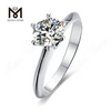 Messi Gems Simple 1-3ct DEF moissanite 925 anello d\'argento da indossare ogni giorno da donna