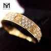 Moissanite White Gold Jewelry Anello da uomo in oro rosa da 0,272 ct