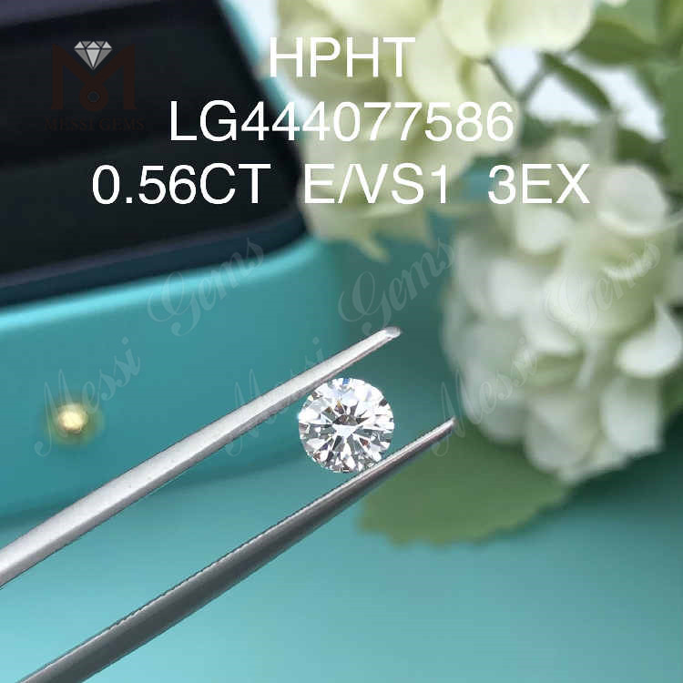 0.56CT D/VS1 RD diamante da laboratorio 3EX IGI