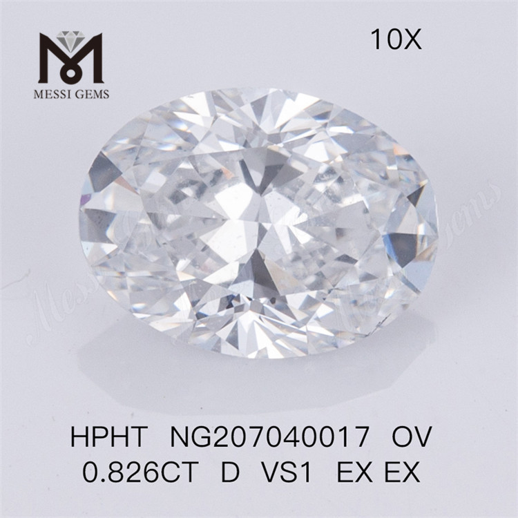 HPHT OV 0.826CT D VS1 EX EX Diamante sintetico