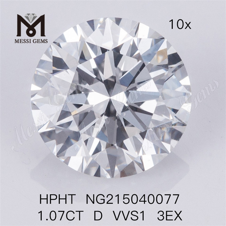 Diamanti da laboratorio HPHT 1.07CT D VVS1 3EX RD 