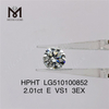 Diamanti 2.01CT E VVS HPHT Diamanti da laboratorio con taglio RD prezzo di fabbrica