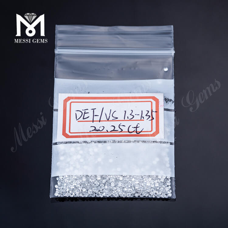 1.25mm - 3mm DEF GH Colore VVS VS SI Melee Diamond Prezzo per carato HPHT CVD Loose Lab Grown Diamond
