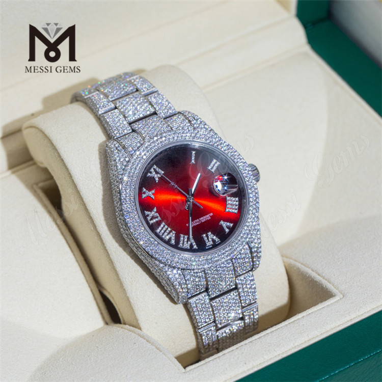 cassa dell'orologio di lusso moissanite