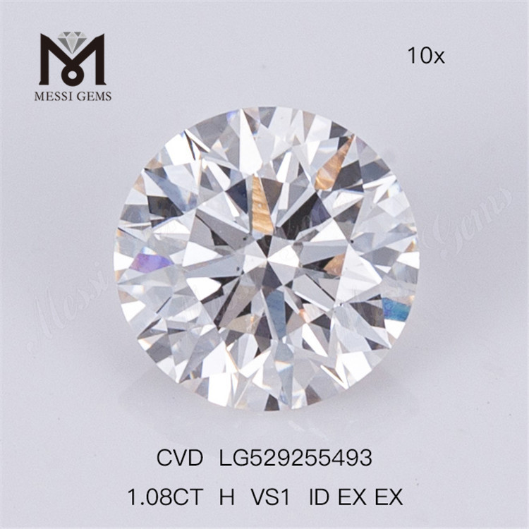 Diamante da laboratorio sciolto da 1,08 carati H Best Sell Diamante da laboratorio sciolto rotondo da 1 ct